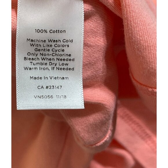 Talbots Factory T-Shirt Light Peach L Large Cotton Short Sleeve Crew Neck - Picture 5 of 5
